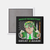 Maak St Patrick's Day weer geweldig grappig bier T Magneet (Voorkant / Achterkant)