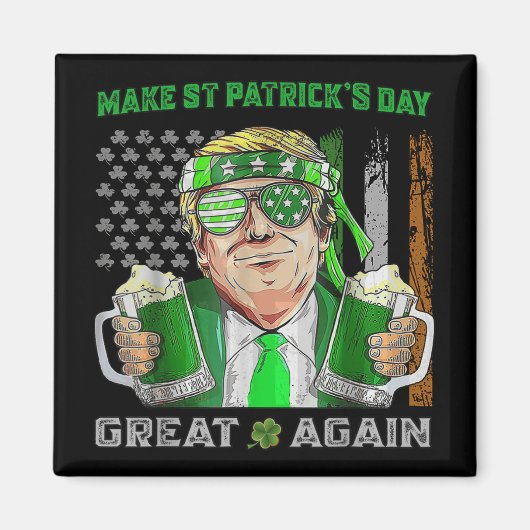 Maak St Patrick's Day weer geweldig grappig bier T Magneet (Voorkant)