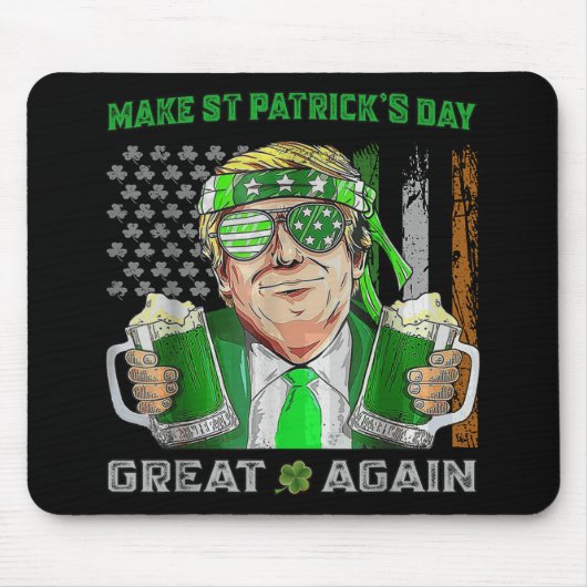 Maak St Patrick's Day weer geweldig grappig bier T Muismat (Voorkant)
