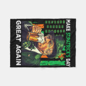 Maak St. Patrick's Day weer geweldig, grappig Trum Fleece Deken (Voorkant (Horizontaal))