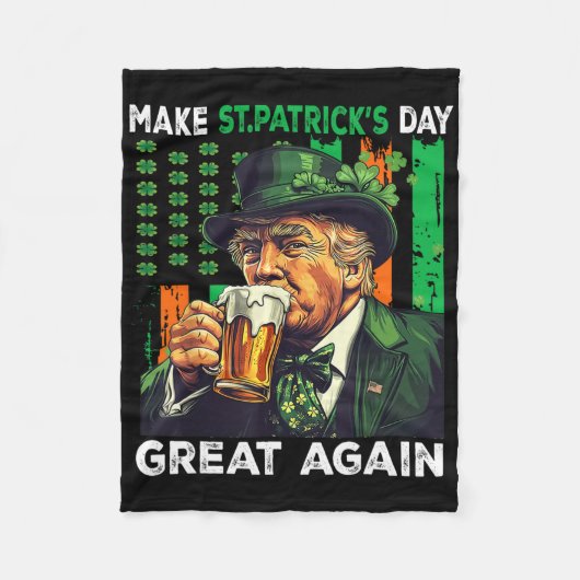 Maak St. Patrick's Day weer geweldig, grappig Trum Fleece Deken (Voorkant)