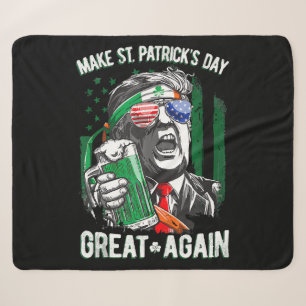 Maak St. Patrick's Day weer geweldig, grappig Trum Sherpa Deken