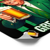 Maak St Patricks Day weer geweldig grappig Trump-b Poster (Hoek)