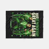 Maak St Patricks Day weer geweldig Grappig Trump _ Fleece Deken (Voorkant (Horizontaal))