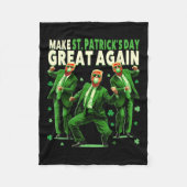 Maak St Patricks Day weer geweldig Grappig Trump _ Fleece Deken (Voorkant)