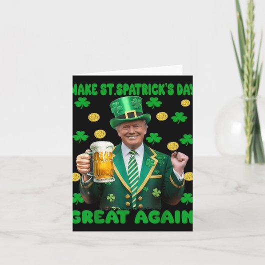 Maak St Patricks Day weer geweldig Grappig Trump M Kaart (Voorkant)