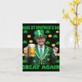 Maak St Patricks Day weer geweldig Grappig Trump M Kaart (Gele Bloem)