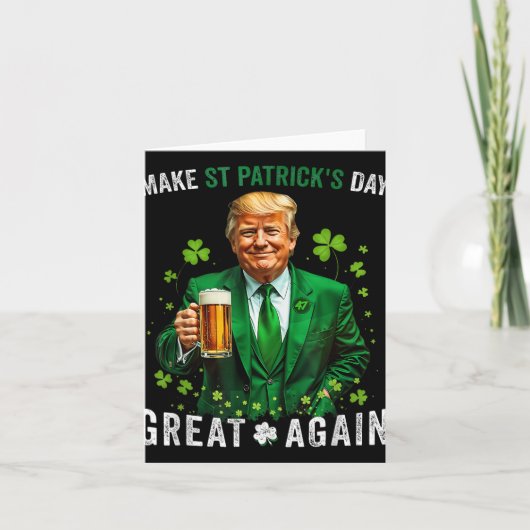 Maak St Patricks Day weer geweldig Grappig Trump M Kaart (Voorkant)