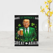 Maak St Patricks Day weer geweldig Grappig Trump M Kaart (Gele Bloem)
