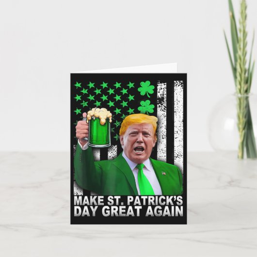 Maak St Patricks Day weer geweldig Grappig Trump M Kaart (Voorkant)