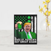 Maak St Patricks Day weer geweldig Grappig Trump M Kaart (Gele Bloem)
