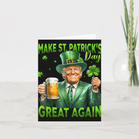 Maak St Patricks Day weer geweldig Grappig Trump M Kaart (Voorkant)