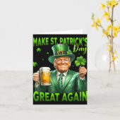 Maak St Patricks Day weer geweldig Grappig Trump M Kaart (Gele Bloem)