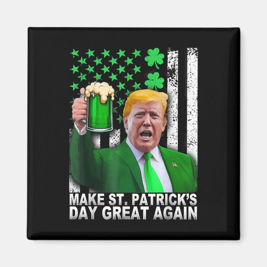 Maak St Patricks Day weer geweldig Grappig Trump M Magneet (Voorkant)