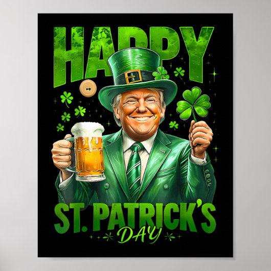 Maak St Patricks Day weer geweldig Grappig Trump M Poster (Voorkant)