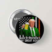 Maak St Patricks Day weer geweldig Grappig Trump M Ronde Button 5,7 Cm (Voorkant /achterkant)
