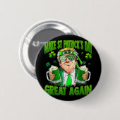 Maak St Patricks Day weer geweldig Grappig Trump M Ronde Button 5,7 Cm (Voorkant /achterkant)