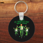 Maak St Patricks Day weer geweldig Grappig Trump M Sleutelhanger (Voorkant)