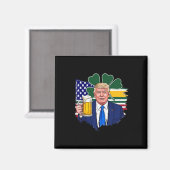 Maak St Patrick's Day weer geweldig grappig Trump  Magneet (Voorkant / Achterkant)