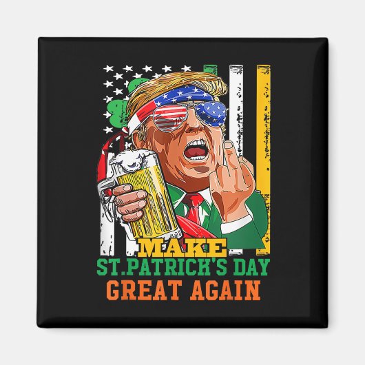 Maak St Patricks Day weer geweldig, grappig Trump Magneet (Voorkant)