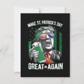 Maak St. Patrick's Day weer geweldig Grappig Trump Notitiekaartje (Voorkant)