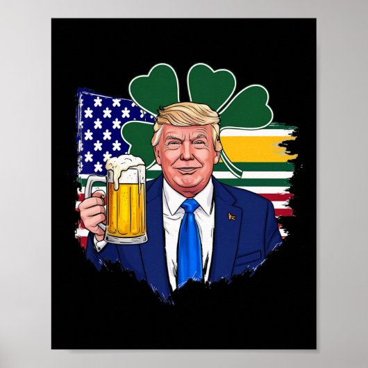 Maak St Patrick's Day weer geweldig grappig Trump  Poster (Voorkant)