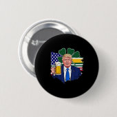 Maak St Patrick's Day weer geweldig grappig Trump Ronde Button 5,7 Cm (Voorkant /achterkant)