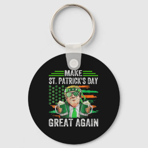 Maak St Patrick's Day weer geweldig grappig Trump Sleutelhanger