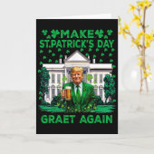 Maak St. Patrick's Day weer geweldig, grappige Tru Kaart (Gele Bloem)