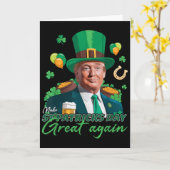 Maak St. Patricks Day weer geweldig, grappige Trum Kaart (Gele Bloem)