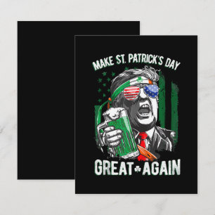 Maak St. Patrick's Day weer geweldig grappige Trum Notitiekaartje