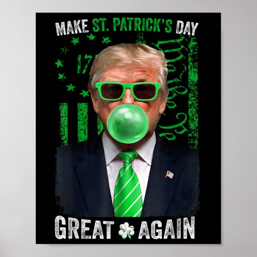 Maak St Patricks Day weer geweldig Grappige Trump- Poster (Voorkant)