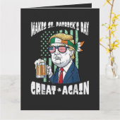 Maak St. Patrick's Day weer geweldig Heilige Paddy Kaart (Gele Bloem)