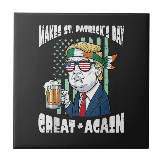 Maak St. Patrick's Day weer geweldig Heilige Paddy Tegeltje (Voorkant)
