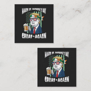 Maak St. Patrick's Day weer geweldig Heilige Paddy Vierkante Visitekaartje