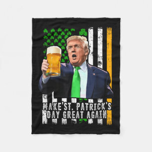 Maak St Patrick's Day weer geweldig Iers-Amerikaan Fleece Deken