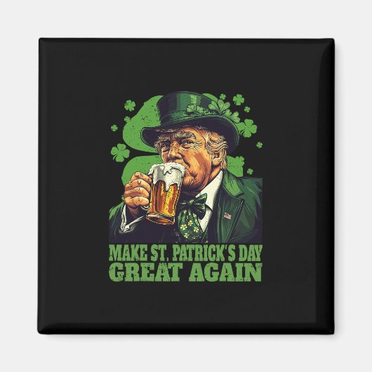 Maak St. Patrick's Day weer geweldig Ierse klaver Magneet (Voorkant)