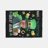 Maak St. Patrick's Day weer geweldig Ierse Leprech Fleece Deken (Voorkant (Horizontaal))