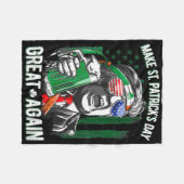 Maak St. Patrick's Day weer geweldig Ierse Leprech Fleece Deken (Voorkant (Horizontaal))