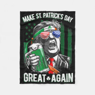 Maak St. Patrick's Day weer geweldig Ierse Leprech Fleece Deken
