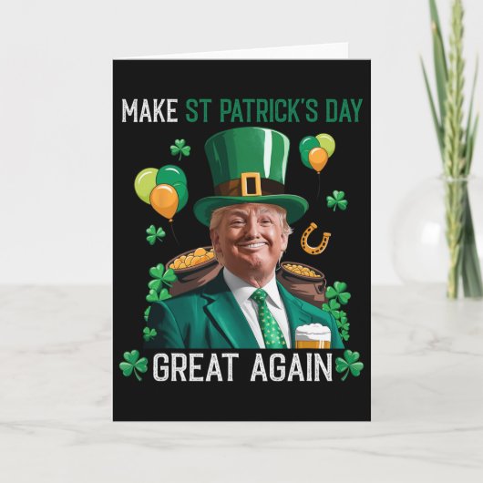 Maak St. Patrick's Day weer geweldig Ierse Leprech Kaart (Voorkant)
