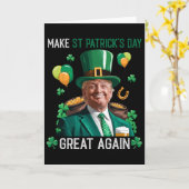 Maak St. Patrick's Day weer geweldig Ierse Leprech Kaart (Gele Bloem)