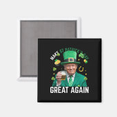 Maak St. Patrick's Day weer geweldig Ierse Leprech Magneet (Voorkant / Achterkant)