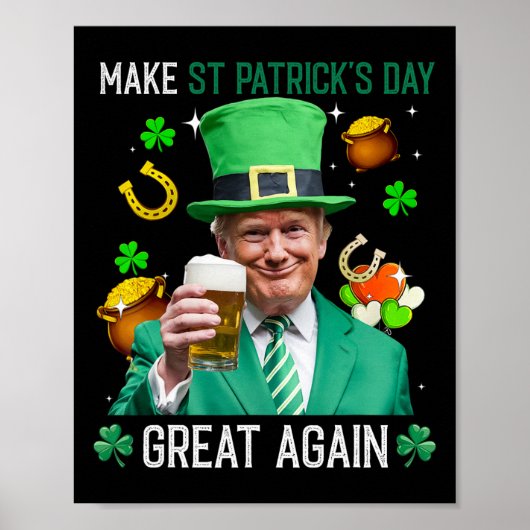 Maak St. Patrick's Day weer geweldig Ierse Leprech Poster (Voorkant)