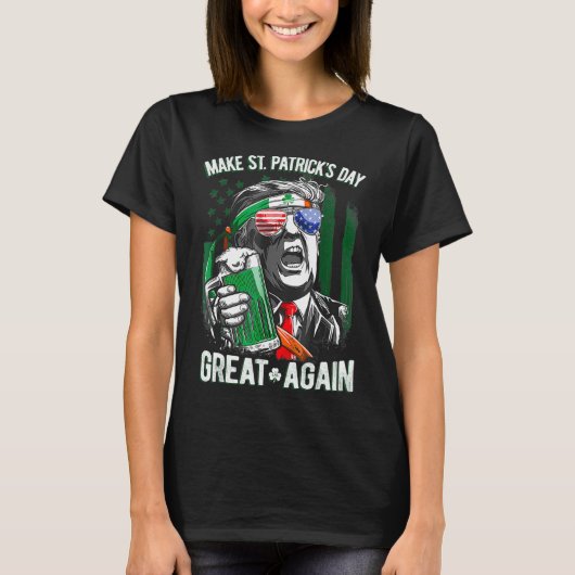 Maak St. Patrick's Day weer geweldig Ierse Leprech T-shirt (Voorkant)