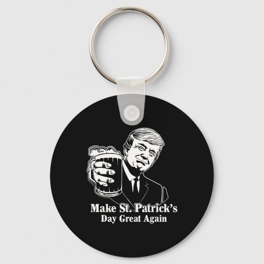 Maak St. Patricks Day weer geweldig Ierse Leprecha Sleutelhanger (Voorkant)