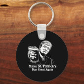 Maak St. Patricks Day weer geweldig Ierse Leprecha Sleutelhanger (Voorkant)