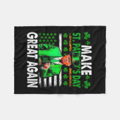 Maak St Patrick's Day weer geweldig Irish American Fleece Deken (Voorkant (Horizontaal))