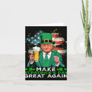 Maak St Patrick's Day weer geweldig Shamrock Trump Kaart