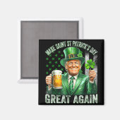 Maak St Patrick's Day weer geweldig Shamrock Trump Magneet (Voorkant / Achterkant)